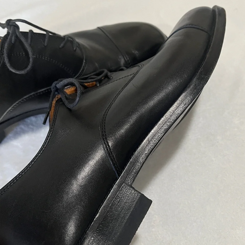 Rockport genuine leather size 7.5 classic Black Leather Men's Dress Shoes